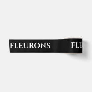 STYLISH MODERN CUSTOMIZED YOUR LOGO MINIMAL BLACK SATIN RIBBON