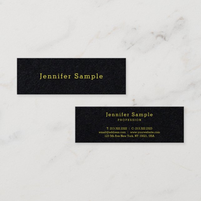 Stylish Modern Design Minimalistic Plain Trendy Mini Business Card (Front/Back)