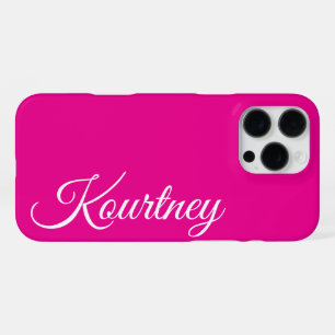 STYLISH MODERN ELEGANT CLASSIC CUSTOM NAME PINK iPhone 16 PRO MAX CASE