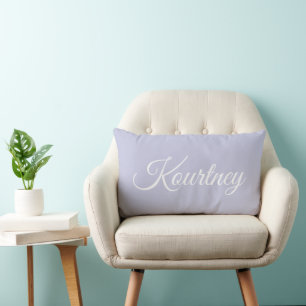 STYLISH MODERN ELEGANT CLASSIC CUSTOM PALE BLUE LUMBAR CUSHION