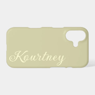 STYLISH MODERN ELEGANT CUSTOMIZED NAME LIGHT BEIGE
