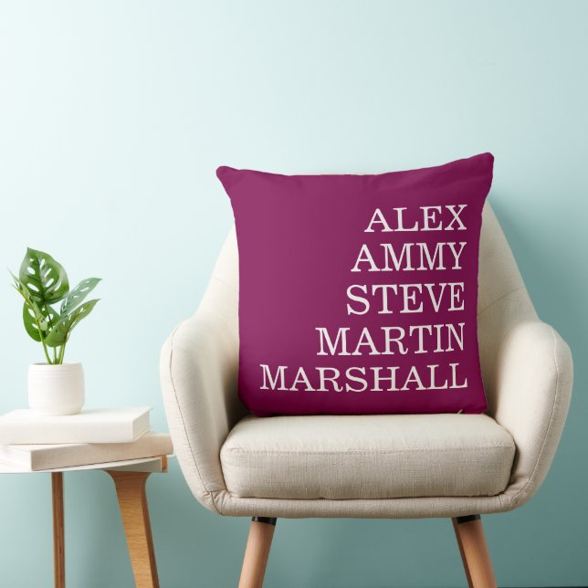 STYLISH MODERN ELEGANT CUSTOMIZED NAME WINE CUSHION (Chair)