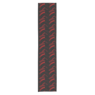 stylish modern elegant red/black chevrons short table runner