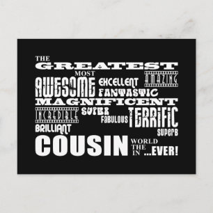 Stylish Modern & Fun Cousins : Greatest Cousin Postcard