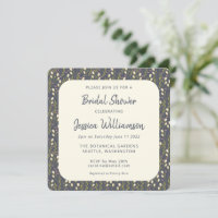 Stylish Modern Garden Floral Art Bridal Shower