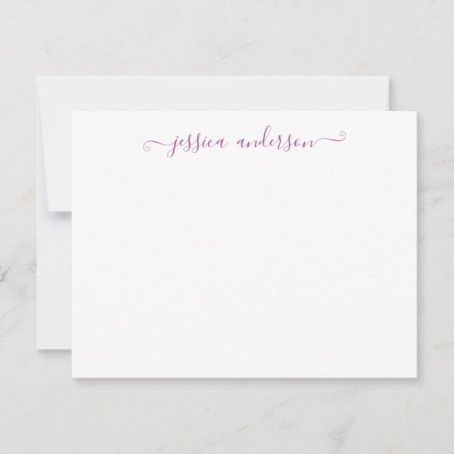 Stylish Modern Girly Purple Lavender Violet Script Card (Front)
