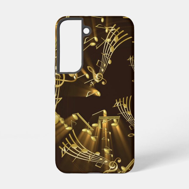  Stylish Modern Golden Notes Samsung Galaxy S22 Case (Back)