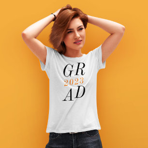 Stylish Modern Grad High School Senior Graduation T-Shirt