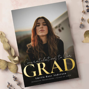 Stylish Modern Graduation Announcement Card