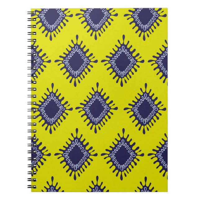 Stylish modern ikat tribal seamless pattern notebook (Front)