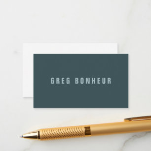 Stylish Modern Looking Name Blue Grey Enclosure Card