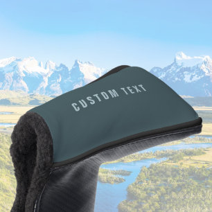 Stylish Modern Looking Name   Blue Grey Golf Head Cover