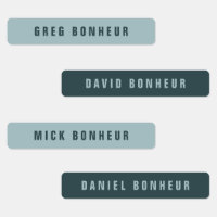 Stylish Modern Looking Name | Blue Grey Iron-on