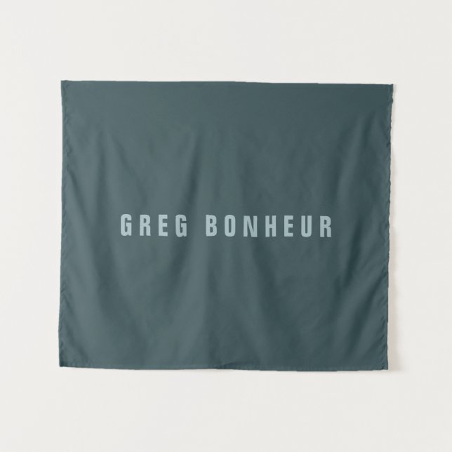 Stylish Modern Looking Name | Blue Grey Tapestry (Front (Horizontal))