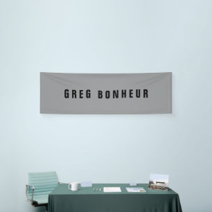 Stylish Modern Looking Name Grey & Black Banner