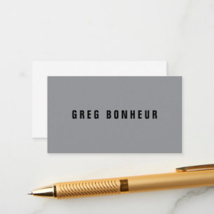 Stylish Modern Looking Name Grey & Black Enclosure Card