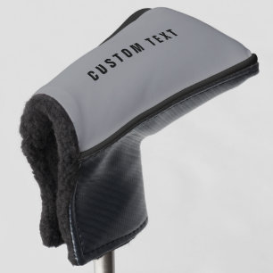 Stylish Modern Looking Name Grey & Black Golf Head Cover