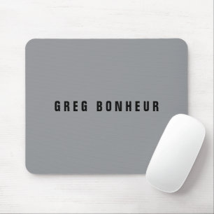 Stylish Modern Looking Name   Grey & Black Mouse Pad