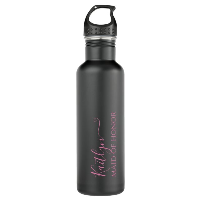 Stylish Modern Maid of Honour Gift | Personalised 710 Ml Water Bottle (Front)