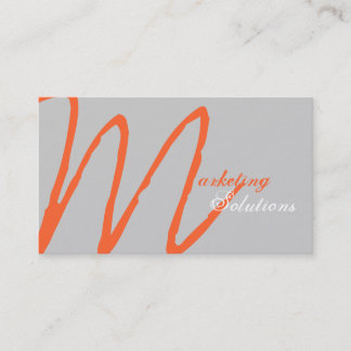 Stylish Modern Marketing Monogram Business Card
