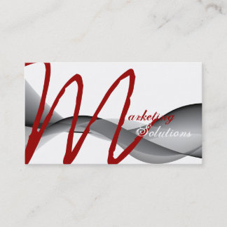 Stylish Modern Marketing Monogram Business Card