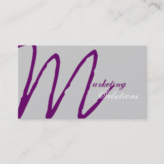 Stylish Modern Marketing Monogram Business Card