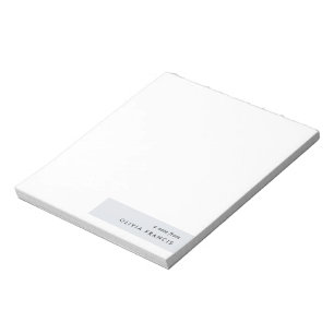 Stylish Modern Minimal Blue Grey Colorblock Notepad