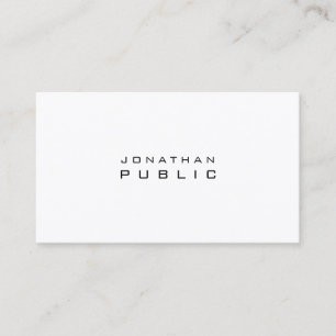 Stylish Modern Minimalist Professional Plain Sleek Business Card