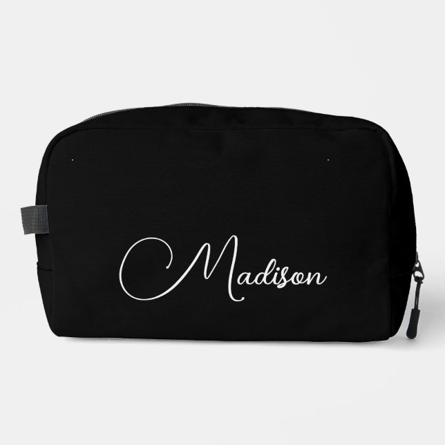 Stylish Modern Minimalist  Script Name  Dopp Kit (Front)