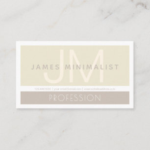 Stylish Modern Minimalist Taupe Earth-tones Business Card