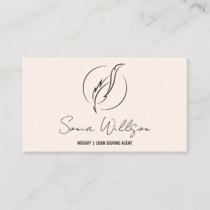 Stylish Modern Mobile Notary & Loan Signing Agent Business Card