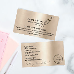Stylish Modern Mobile Notary & Loan Signing Agent Business Card