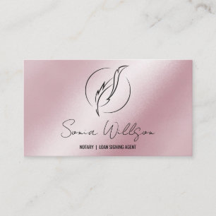 Stylish Modern Mobile Notary & Loan Signing Agent Business Card