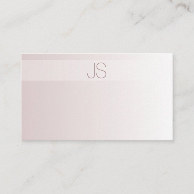 Stylish Modern Monogram Elegant Trendy Template Business Card (Front)