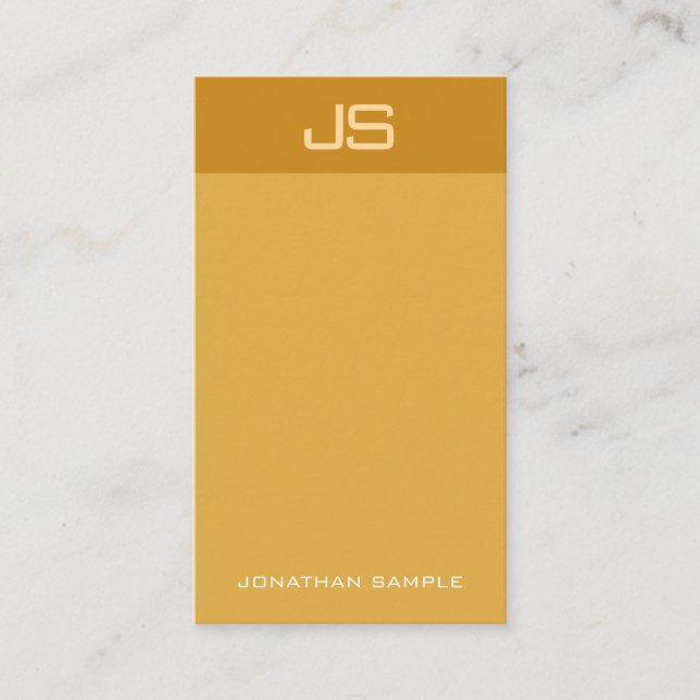 Stylish Modern Monogram Vertical Template Trendy Business Card (Front)