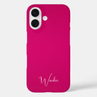 Stylish Modern Monogrammed Bright Pink 