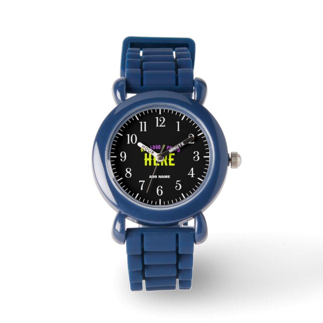  STYLISH MODERN NAVY BLUE UNIQUE VERIFIED BRANDED WATCH (Front)