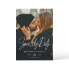 Stylish Modern Photo Save the Date Wedding Card