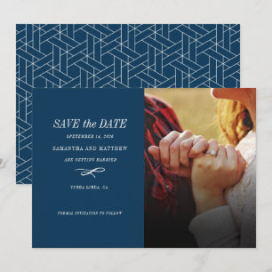 Stylish Modern Photo Wedding Save The Date