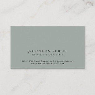 Stylish Modern Professional Minimalist Plain Business Card