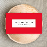 Stylish Modern Red Beauty and Fashion Stylist Business Card<br><div class="desc">Memorable networking card perfect for fashion and beauty professionals</div>