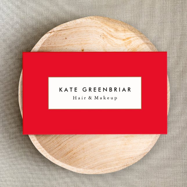 Stylish Modern Red Beauty and Fashion Stylist Business Card (Creator Uploaded)