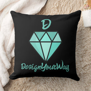 stylish modern retro vintage black topography cushion