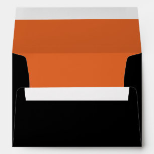 Stylish Modern Script Minimal Wedding RSPV Black Envelope