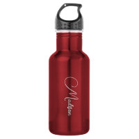 Stylish Modern Script Name Red