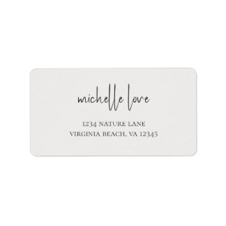 Stylish Modern Script Return Address Label