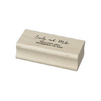 Stylish Modern Script Return Address Wood 