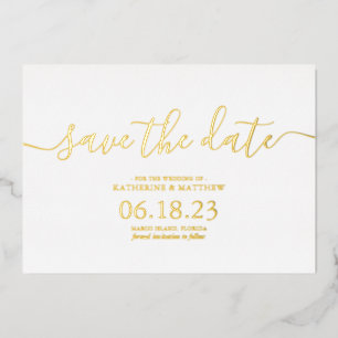 Stylish Modern Script Wedding Save the Date