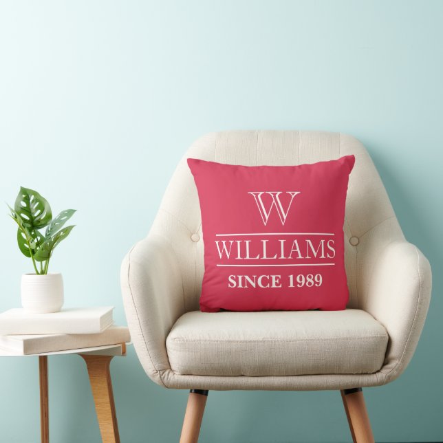  STYLISH MODERN SIMPLE CUSTOMIZED FAMILY NAME  CUSHION (Chair)