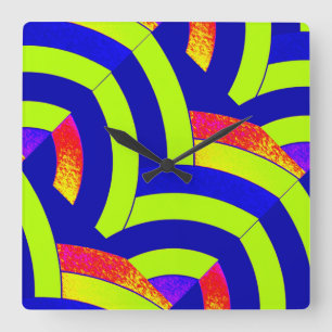 stylish modern sophisticated chevrons square wall clock
